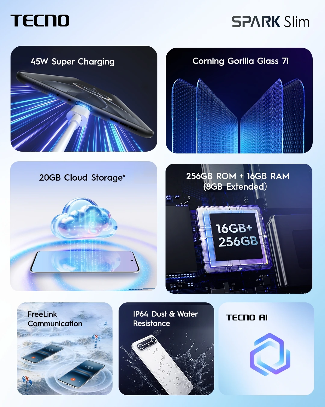 Tecno Spark Slim (256GB/8GB; 50MP Dual Camera; 5200mAh) - Image 4