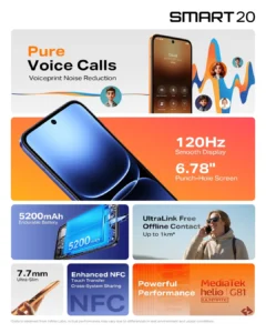 Infinix Smart 20 (128GB/4GB; 8MP Dual Camera; 5200mAh) - Image 2