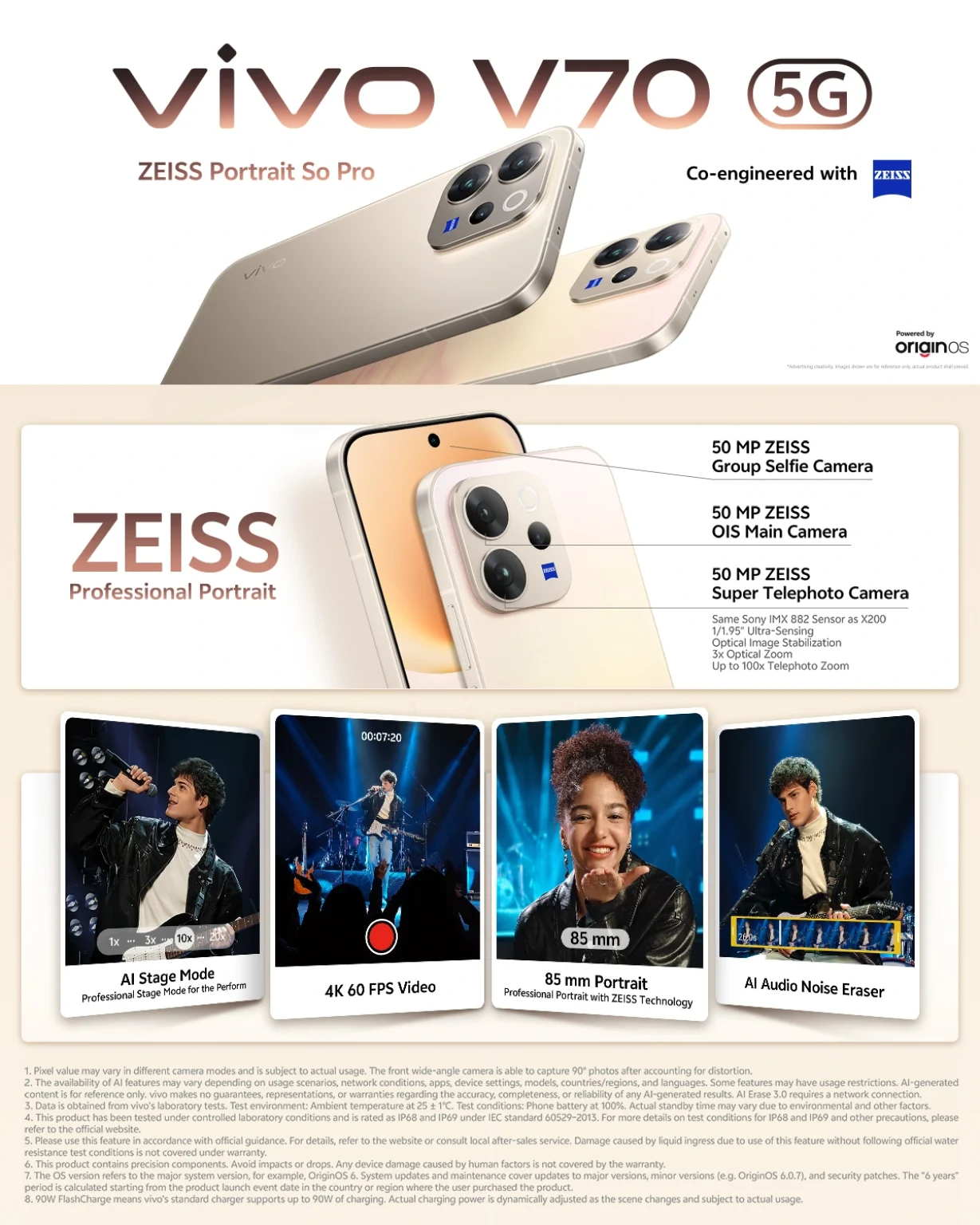 Vivo V70 5G (512GB/12GB; 50MP Triple Camera; 6500mAh) - Image 3
